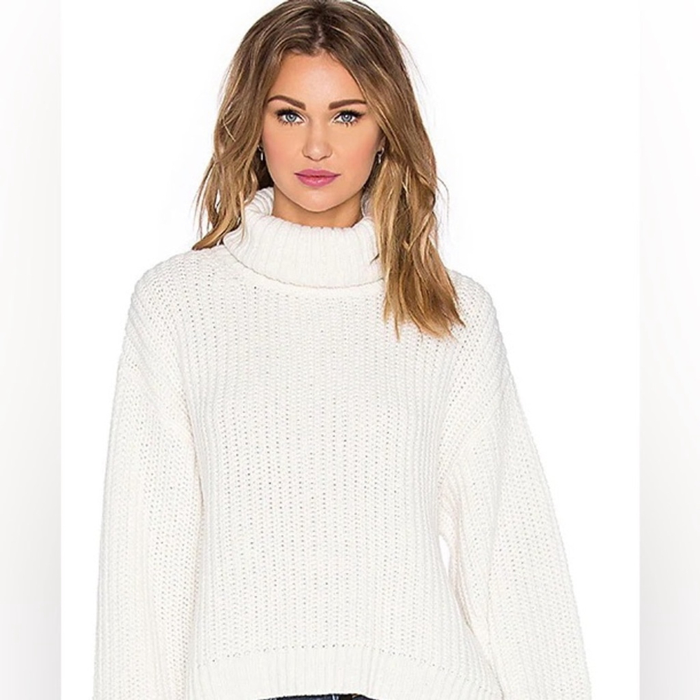 Rachel Zoe Los angles New York Turtleneck Wool Blend Sweater Sage Green Large